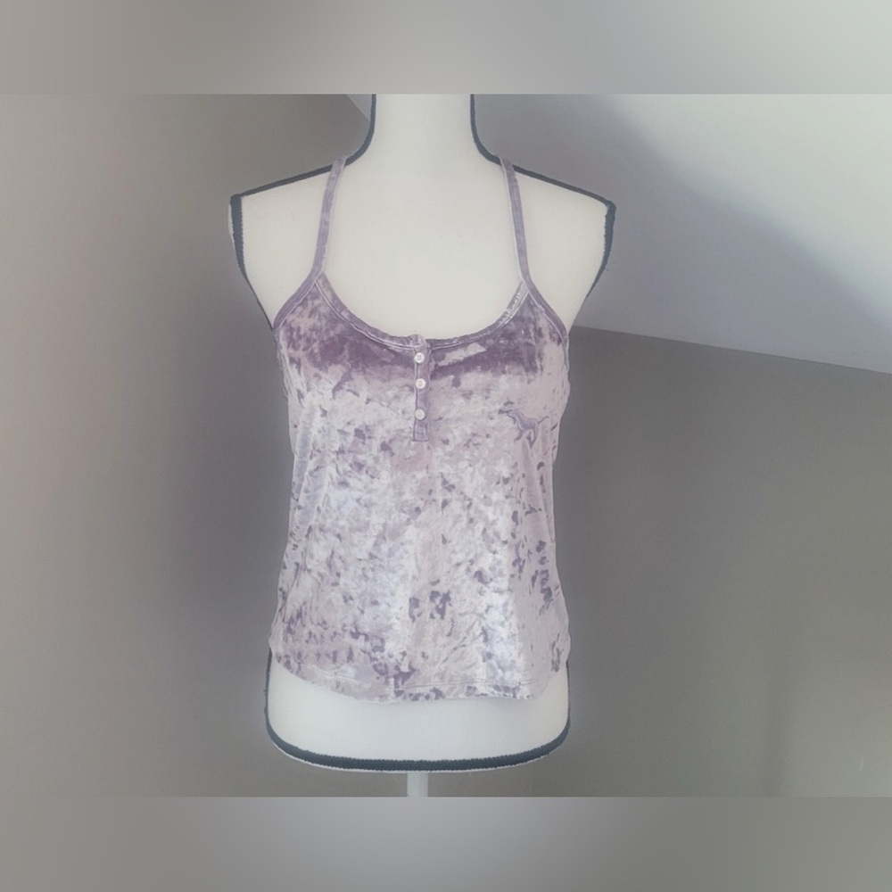 PINK Victoria’s Secret Crushed Velvet Racerback Tank Top Size XS